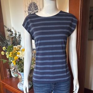 NWT chaps size small Navy Striped Women's Top